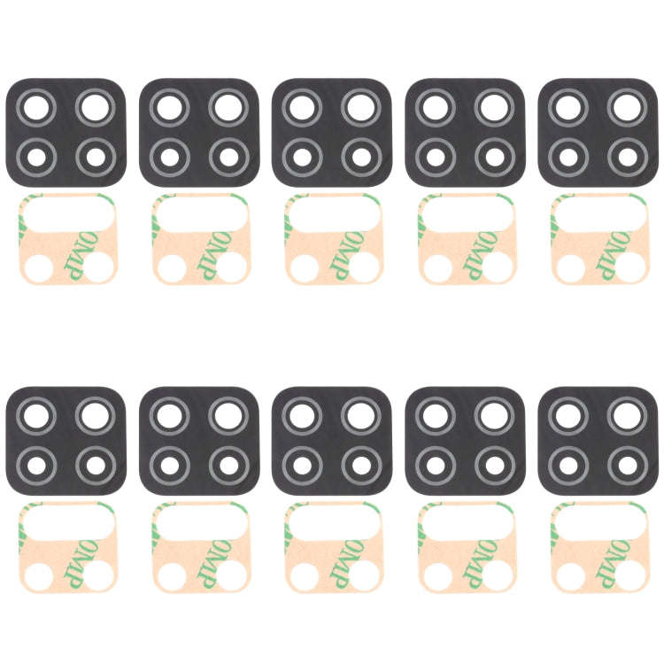 For Samsung Galaxy A12 SM-A125 10pcs Back Camera Lens, For Samsung Galaxy A12
