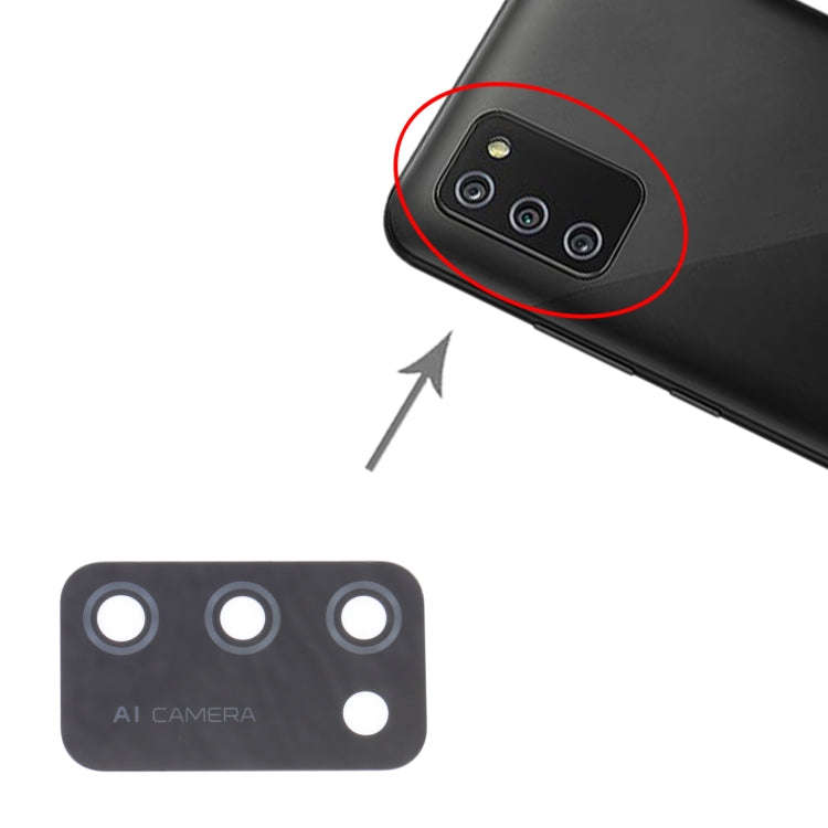 For Samsung Galaxy A02s SM-A025F 10pcs Back Camera Lens, For Samsung Galaxy A02s