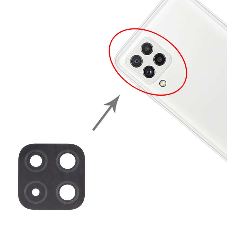 For Samsung Galaxy A22 SM-A225 10pcs Back Camera Lens, For Samsung Galaxy A22