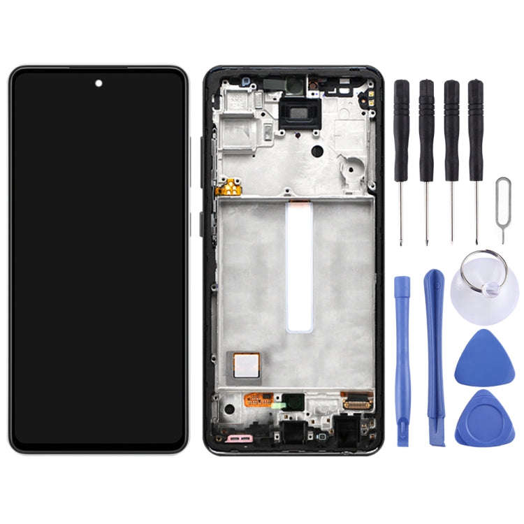 Original LCD Screen and Digitizer Full Assembly With Frame for Samsung Galaxy A52 SM-A526(5G Vers...