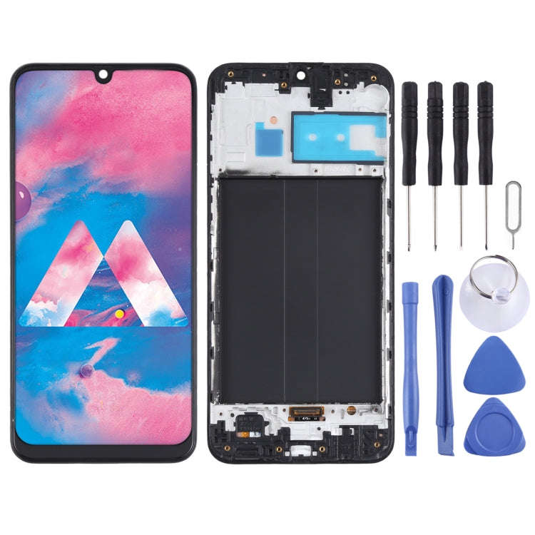 Original LCD Screen and Digitizer Full Assembly with Frame for Samsung Galaxy M30 SM-M305, For Sa...