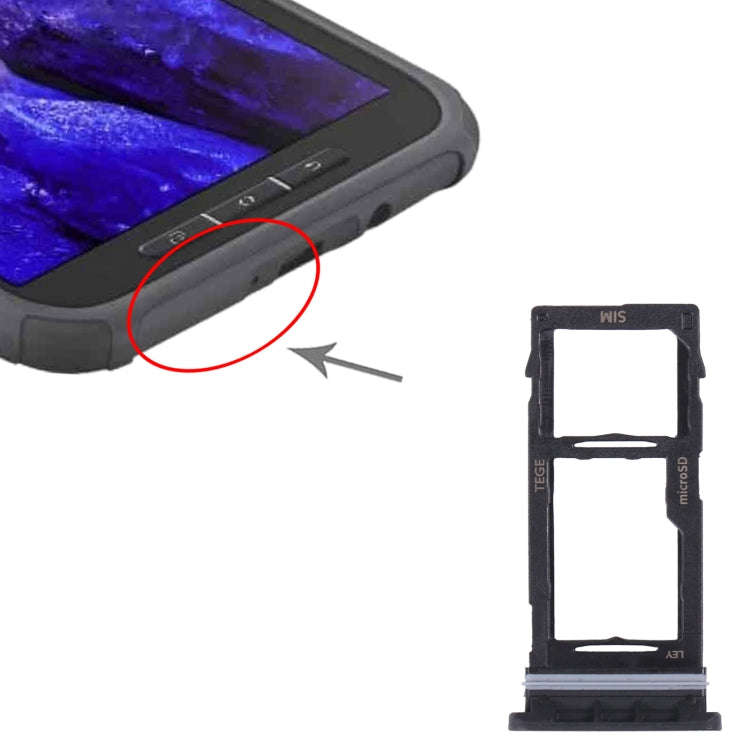 For Samsung Galaxy Tab Active3 8.0 SM-T570/T575 Original SIM Card Tray + Micro SD Card Tray, For ...