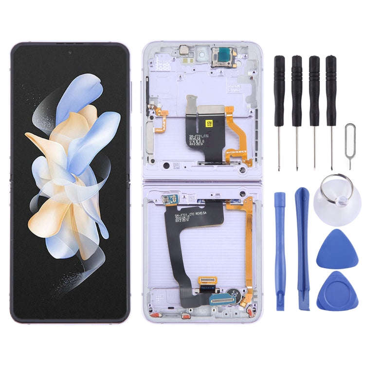 For Samsung Galaxy Z Flip4 SM-F721 Original LCD Screen Digitizer Full Assembly with Frame, For Sa...