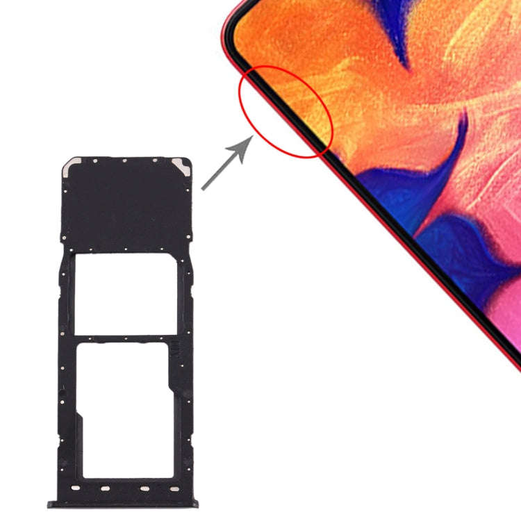 For Galaxy A10 SIM Card Tray + Micro SD Card Tray, For Samsung Galaxy A10(single)