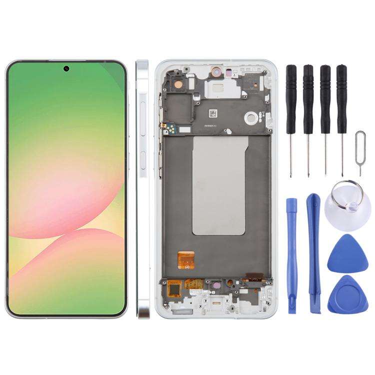 For Samsung Galaxy A56 SM-A566B 6.67 inch OLED LCD Screen Digitizer Full Assembly with Frame, For...