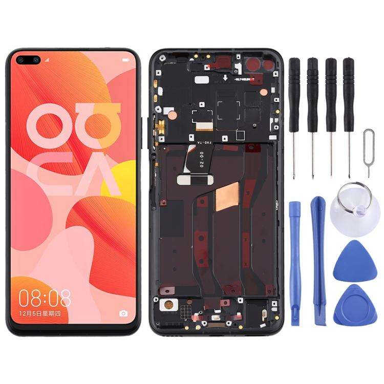 LCD Screen and Digitizer Full Assembly with Frame for Huawei Nova 6 5G, For Huawei Nova 6 5G, For...