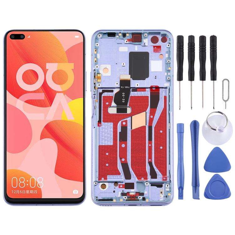 LCD Screen and Digitizer Full Assembly with Frame for Huawei Nova 6 5G, For Huawei Nova 6 5G, For...