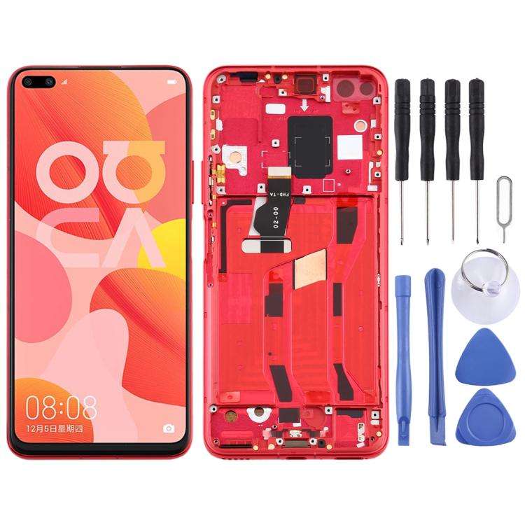 LCD Screen and Digitizer Full Assembly with Frame for Huawei Nova 6 5G, For Huawei Nova 6 5G, For...