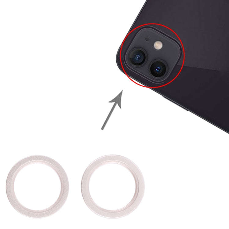2 PCS Rear Camera Glass Lens Metal Outside Protector Hoop Ring for iPhone 13, For iPhone 13 (Outs...