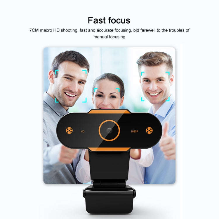312 1080P HD USB 2.0 PC Desktop Camera Webcam with Mic, Cable Length: about 1.3m, Regular, with T...