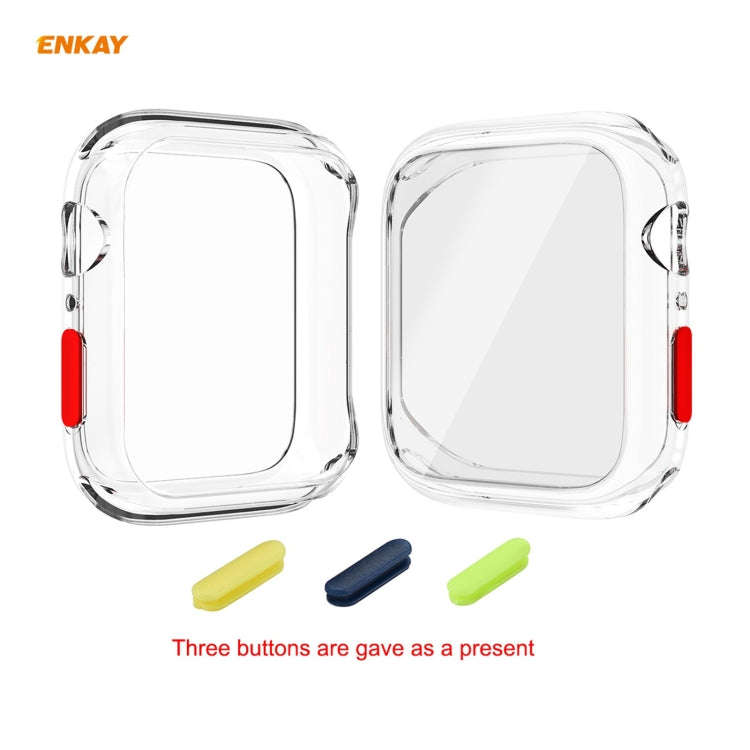 ENKAY Hat-prince Full Coverage TPU Case + Tempered Glass Protector for Apple Watch Series 6 / 5 /...
