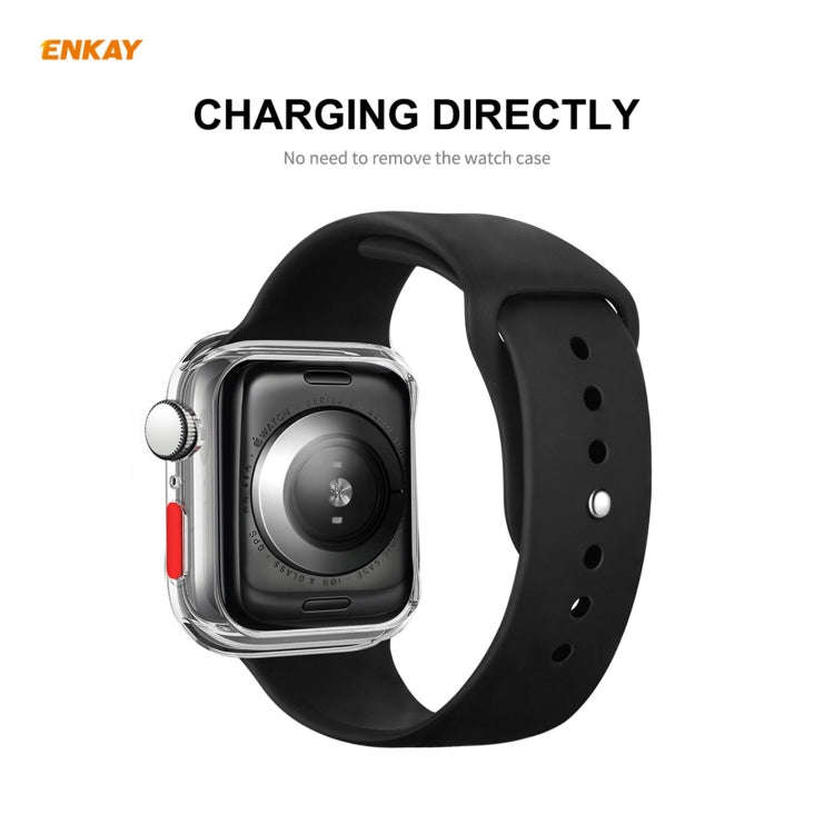 ENKAY Hat-prince Full Coverage TPU Case + Tempered Glass Protector for Apple Watch Series 6 / 5 /...