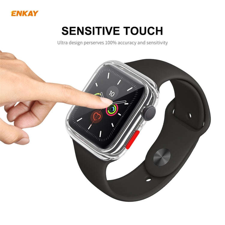 ENKAY Hat-prince Full Coverage TPU Case + Tempered Glass Protector for Apple Watch Series 6 / 5 /...