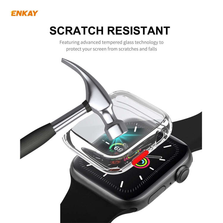 ENKAY Hat-prince Full Coverage TPU Case + Tempered Glass Protector for Apple Watch Series 6 / 5 /...