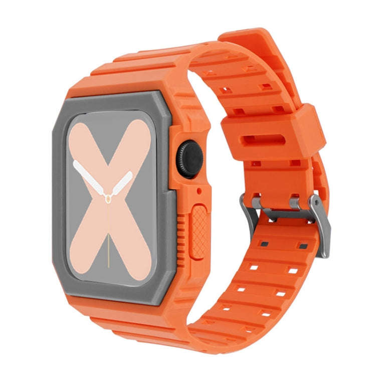 Silicone Strap with Case For Apple Watch Series, 7 41mm / 6&SE&5&4 40mm / 3&2&1 38mm, 7 45mm / 6&...
