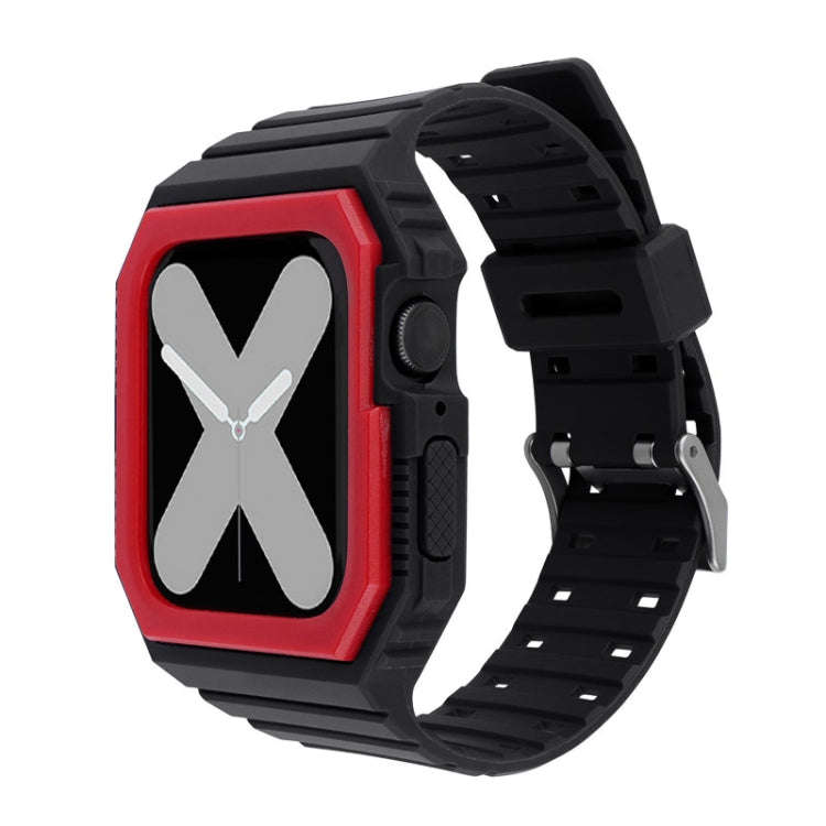 Silicone Strap with Case For Apple Watch Series, 7 41mm / 6&SE&5&4 40mm / 3&2&1 38mm, 7 45mm / 6&...