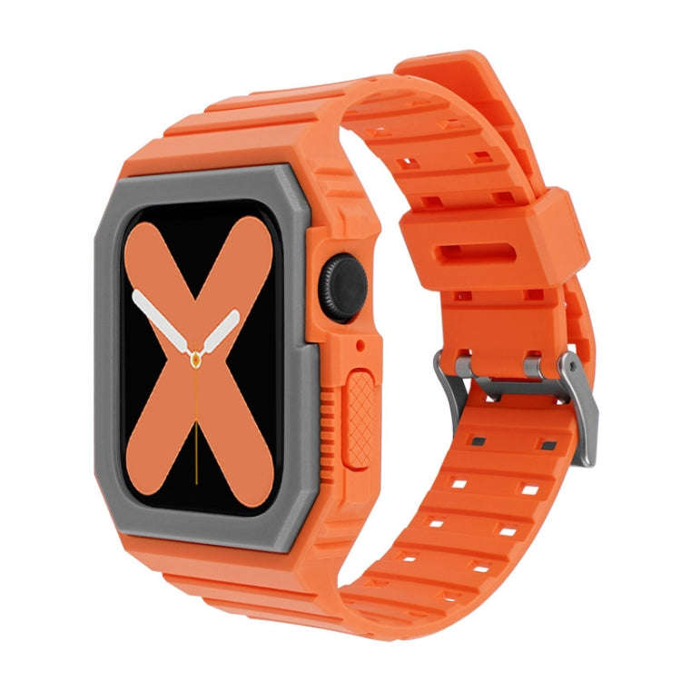 Silicone Strap with Case For Apple Watch Series, 7 41mm / 6&SE&5&4 40mm / 3&2&1 38mm, 7 45mm / 6&...