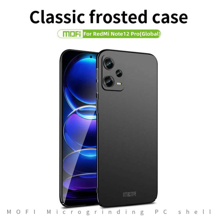 MOFI Micro-Frosted PC Ultra-thin Hard Phone Case, For Xiaomi Redmi Note 12 Pro 5G Global, For Xia...