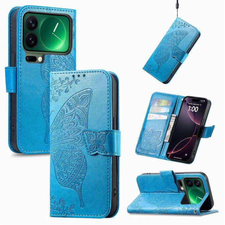 Butterfly Love Flower Embossed Leather Phone Case, For Xiaomi Poco X8 Pro Max 5G, For Xiaomi Poco...
