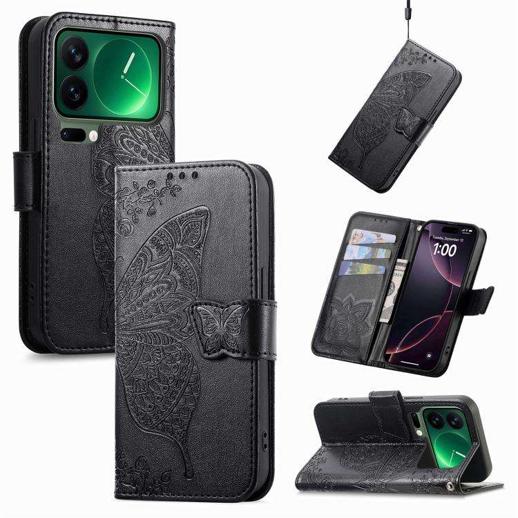 Butterfly Love Flower Embossed Leather Phone Case, For Xiaomi Poco X8 Pro Max 5G, For Xiaomi Poco...