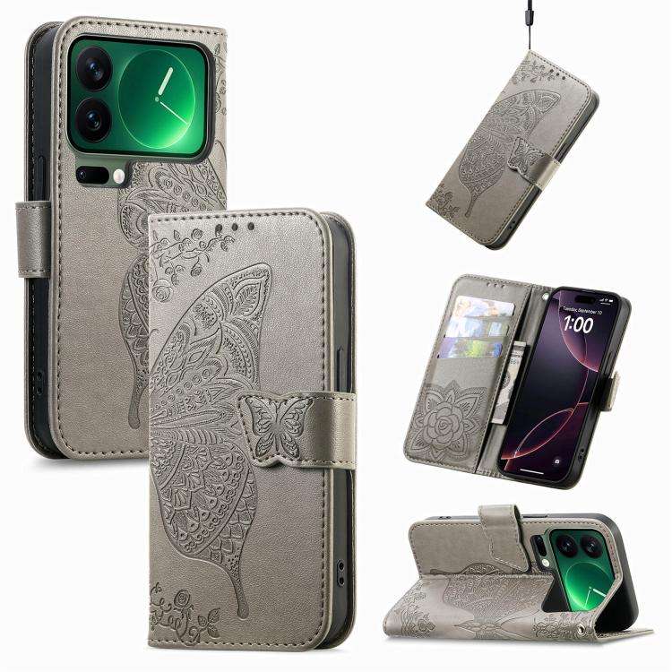 Butterfly Love Flower Embossed Leather Phone Case, For Xiaomi Poco X8 Pro Max 5G, For Xiaomi Poco...