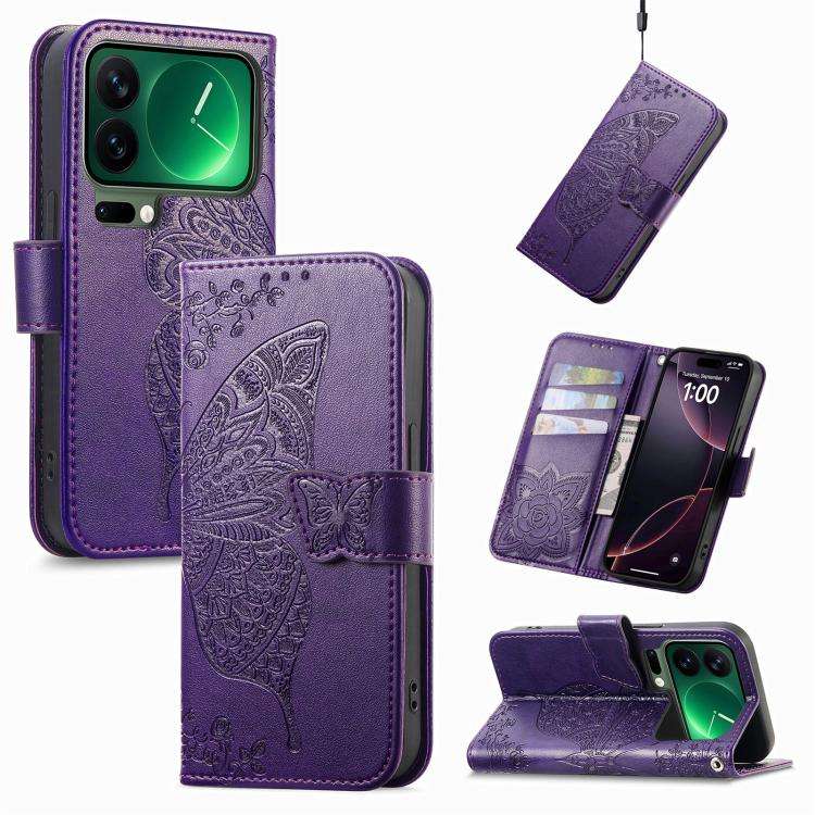 Butterfly Love Flower Embossed Leather Phone Case, For Xiaomi Poco X8 Pro Max 5G, For Xiaomi Poco...
