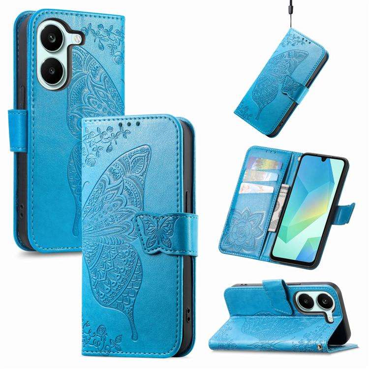 Butterfly Love Flower Embossed Leather Phone Case, For Xiaomi Poco X8 Pro Max 5G, For Xiaomi Poco...