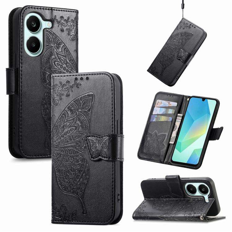 Butterfly Love Flower Embossed Leather Phone Case, For Xiaomi Poco X8 Pro Max 5G, For Xiaomi Poco...