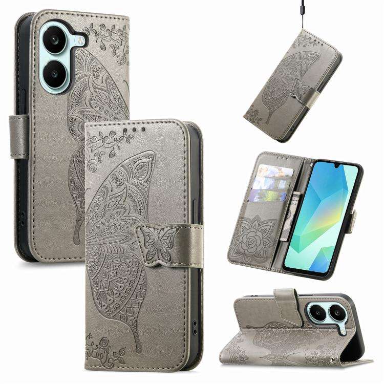 Butterfly Love Flower Embossed Leather Phone Case, For Xiaomi Poco X8 Pro Max 5G, For Xiaomi Poco...