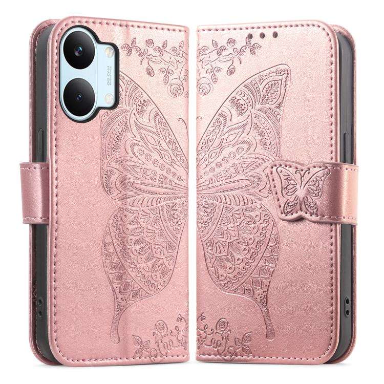 Butterfly Love Flower Embossed Leather Phone Case, For Xiaomi Poco X8 Pro Max 5G, For Xiaomi Poco...
