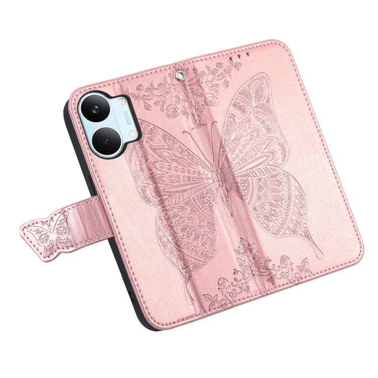 Butterfly Love Flower Embossed Leather Phone Case, For Xiaomi Poco X8 Pro Max 5G, For Xiaomi Poco...
