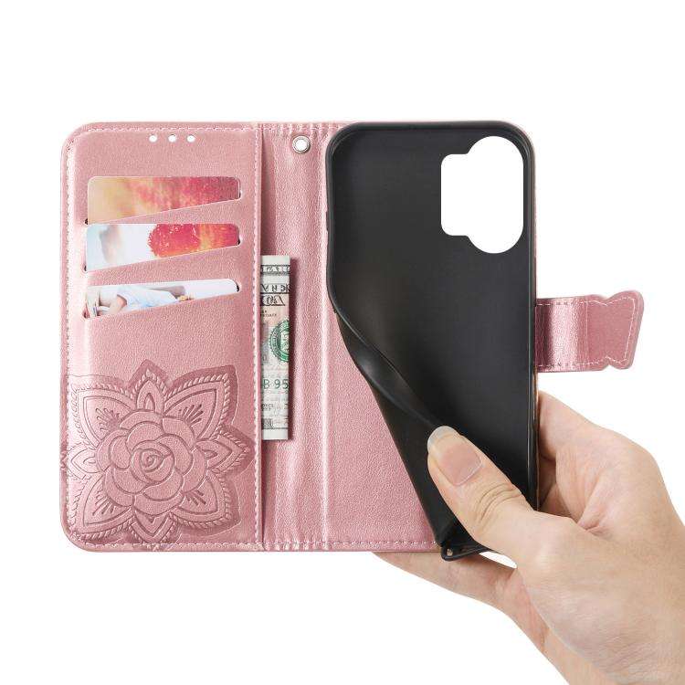 Butterfly Love Flower Embossed Leather Phone Case, For Xiaomi Poco X8 Pro Max 5G, For Xiaomi Poco...