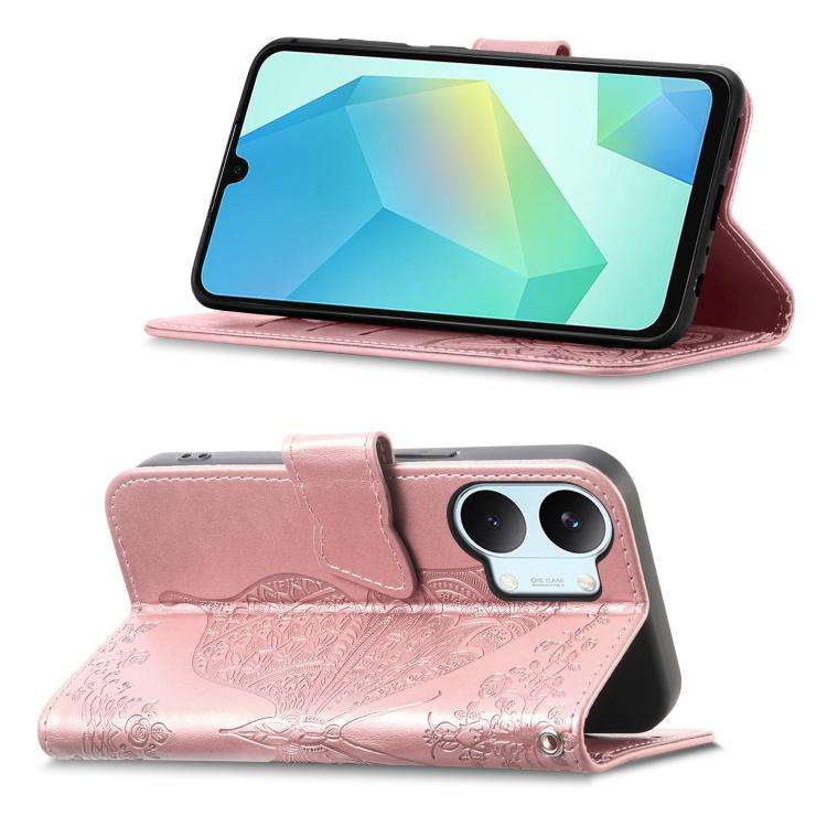 Butterfly Love Flower Embossed Leather Phone Case, For Xiaomi Poco X8 Pro Max 5G, For Xiaomi Poco...