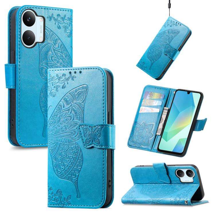 Butterfly Love Flower Embossed Leather Phone Case, For Xiaomi Poco X8 Pro Max 5G, For Xiaomi Poco...