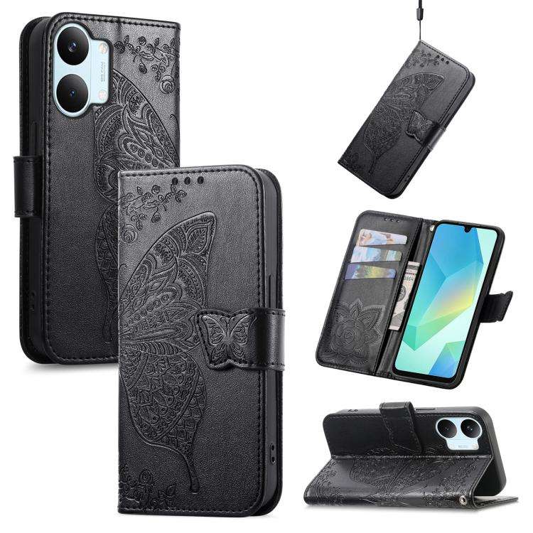 Butterfly Love Flower Embossed Leather Phone Case, For Xiaomi Poco X8 Pro Max 5G, For Xiaomi Poco...