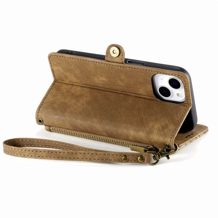 Geometric Zipper Wallet Side Buckle Leather Phone Case, For iPhone 14 Pro Max, For iPhone 7 / 8 /...