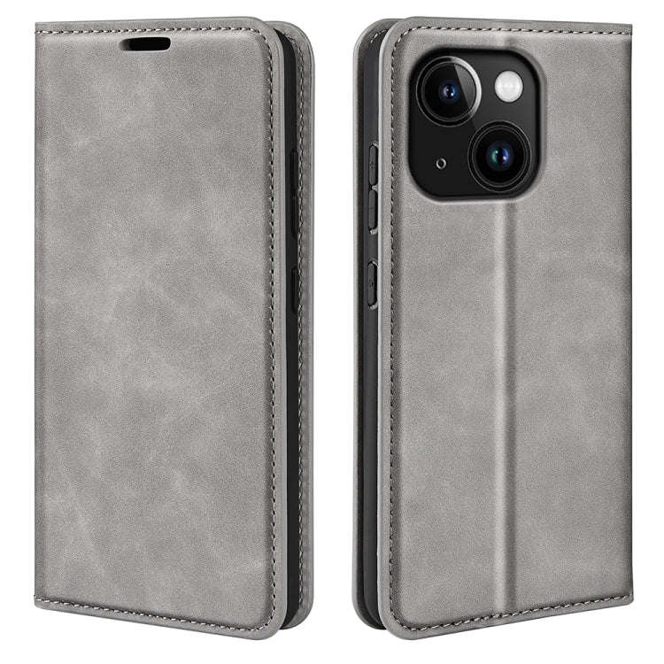 Retro-skin Magnetic Suction Leather Phone Case, For iPhone 15 Pro Max, For iPhone 15 Pro, For iPh...