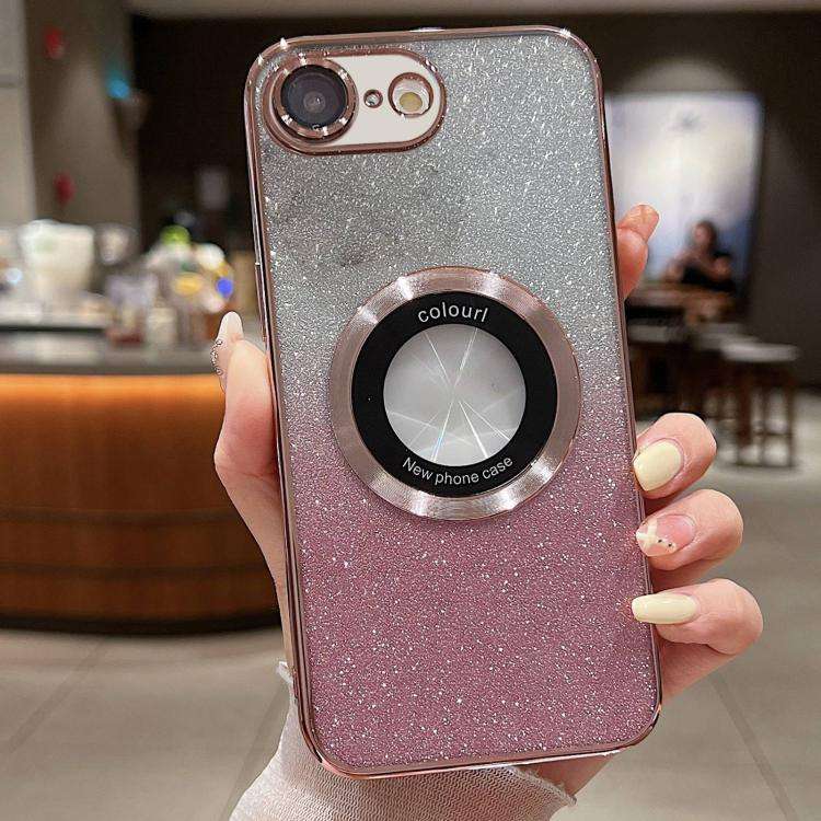 Gradient Glitter Electroplating MagSafe TPU Phone Case, For iPhone 17e / 16e, For iPhone 17 Pro M...