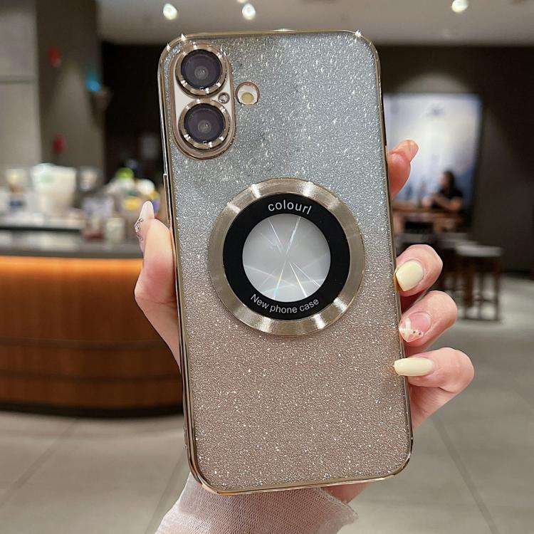 Gradient Glitter Electroplating MagSafe TPU Phone Case, For iPhone 17e / 16e, For iPhone 17 Pro M...