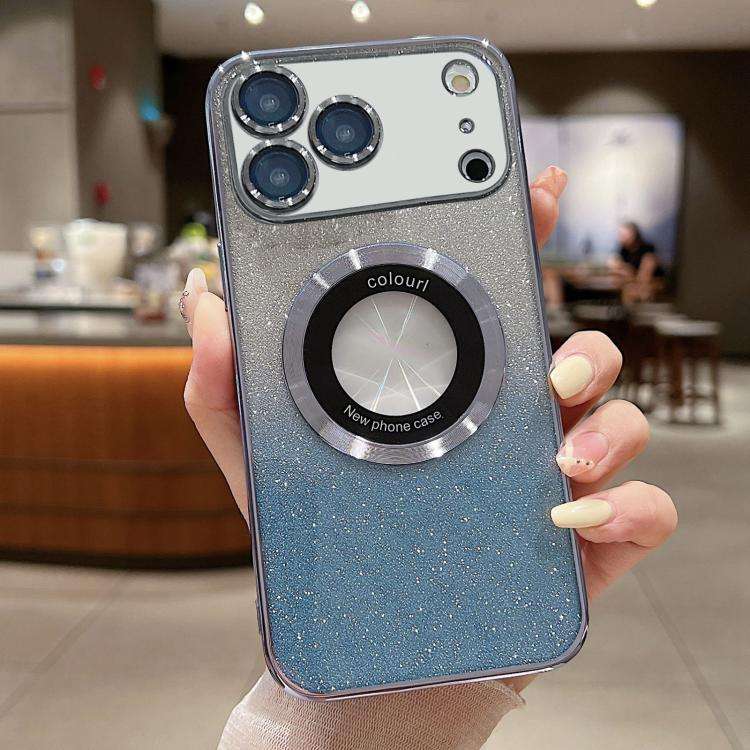 Gradient Glitter Electroplating MagSafe TPU Phone Case, For iPhone 17e / 16e, For iPhone 17 Pro M...
