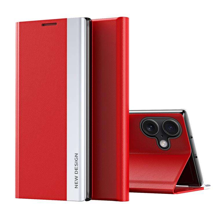 Side Electroplated Adsorption Leather Phone Case, For iPhone 17e / 16e, For iPhone 17 Pro Max, Fo...