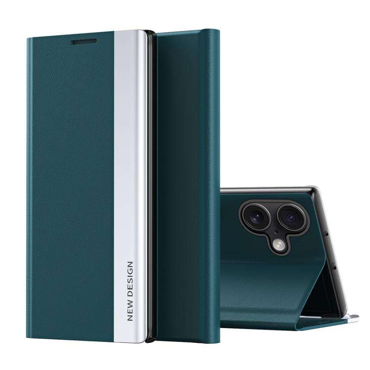 Side Electroplated Adsorption Leather Phone Case, For iPhone 17e / 16e, For iPhone 17 Pro Max, Fo...
