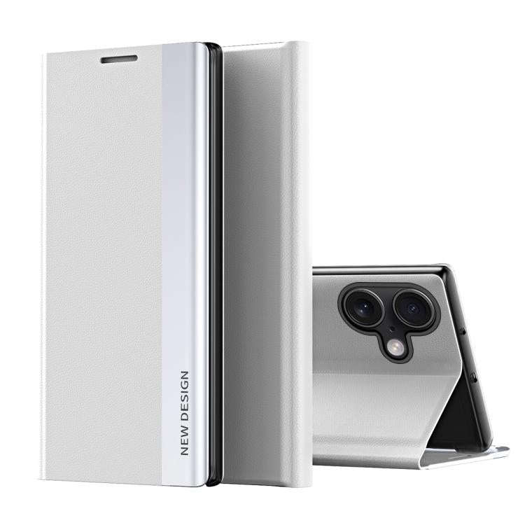 Side Electroplated Adsorption Leather Phone Case, For iPhone 17e / 16e, For iPhone 17 Pro Max, Fo...