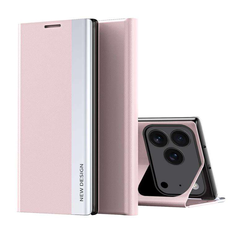 Side Electroplated Adsorption Leather Phone Case, For iPhone 17e / 16e, For iPhone 17 Pro Max, Fo...