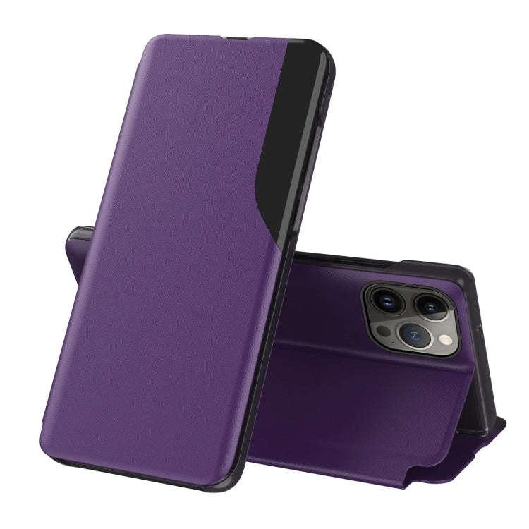 Side Display Flip Leather Phone Case, For iPhone 17e / 16e, For iPhone 17 Pro Max, For iPhone 17 ...