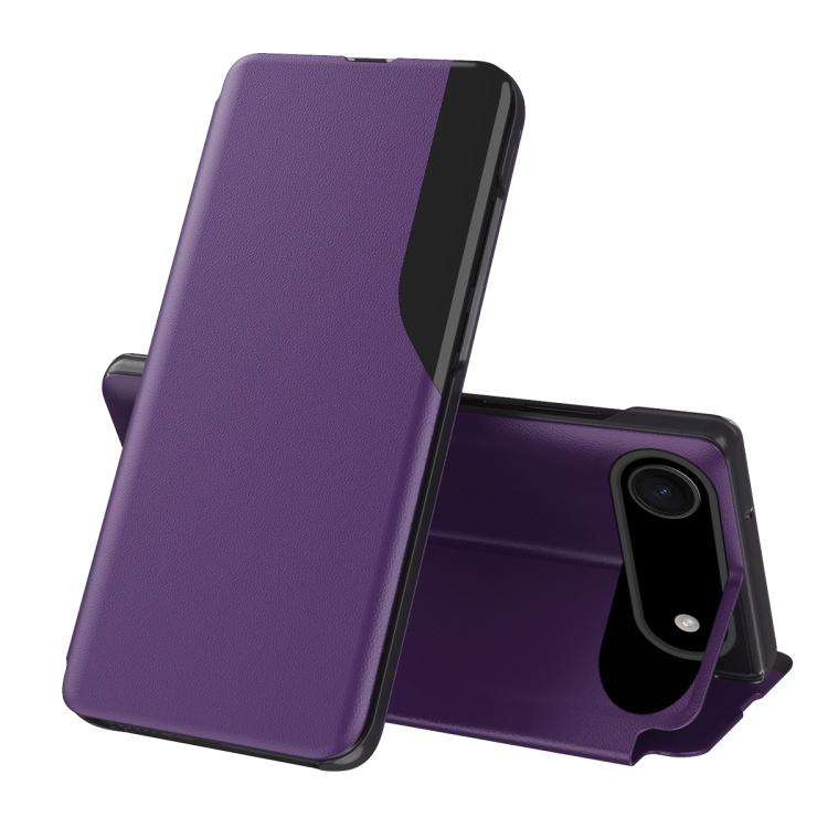 Side Display Flip Leather Phone Case, For iPhone 17e / 16e, For iPhone 17 Pro Max, For iPhone 17 ...