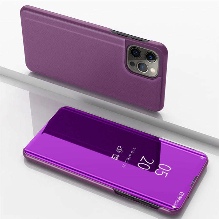 Plated Mirror Horizontal Flip Leather Phone Case with Holder, For iPhone 17e / 16e, For iPhone 17...
