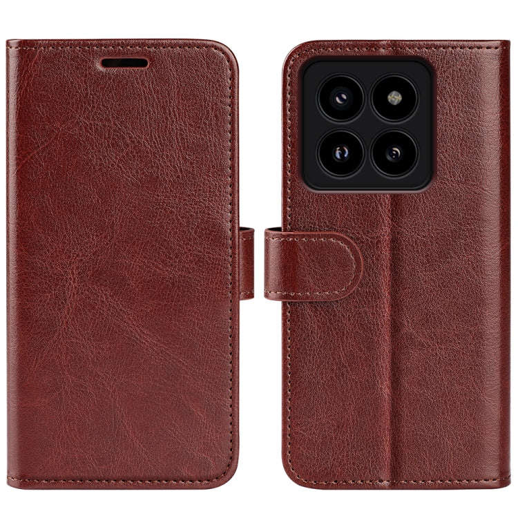 R64 Texture Horizontal Flip Leather Phone Case, For Xiaomi Redmi Note 14 Pro 5G, For Xiaomi 14T P...
