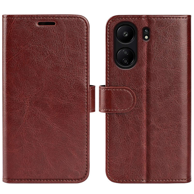 R64 Texture Horizontal Flip Leather Phone Case, For Xiaomi Redmi 14C 4G, For Xiaomi Redmi K70 Ult...