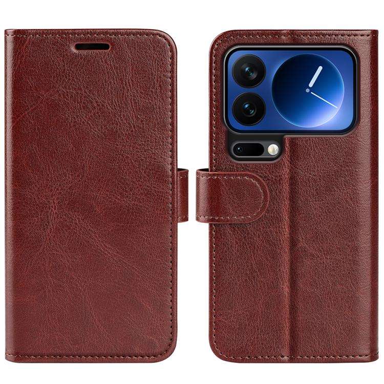 R64 Texture Horizontal Flip Leather Phone Case, For Redmi Note 17 Pro 5G Global 163.5mm, For Xiao...